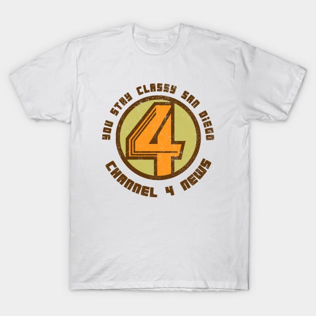 Anchorman Channel 4 News T-Shirt by Story At Dawn 